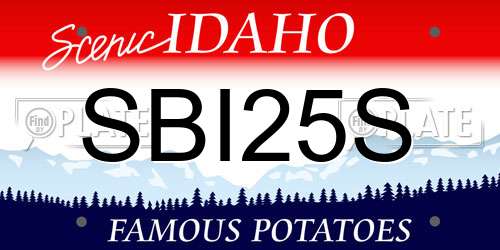 SBI25S Idaho License Plate