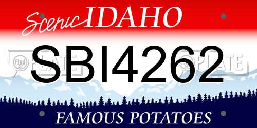 SBI4262 Idaho License Plate