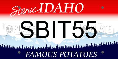 SBIT55 Idaho License Plate