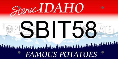 SBIT58 Idaho License Plate