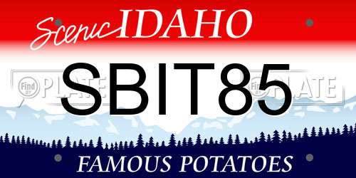 SBIT85 Idaho License Plate