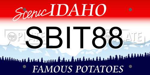 SBIT88 Idaho License Plate