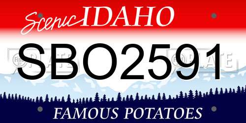 SBO2591 Idaho License Plate