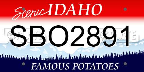SBO2891 Idaho License Plate