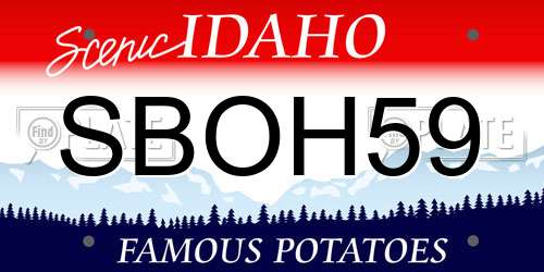 SBOH59 Idaho License Plate