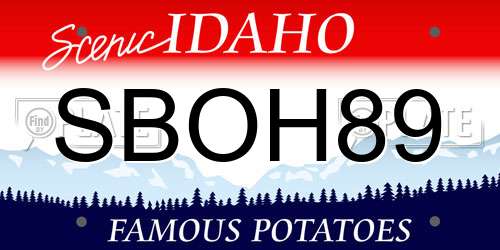 SBOH89 Idaho License Plate