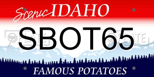 SBOT65 Idaho License Plate