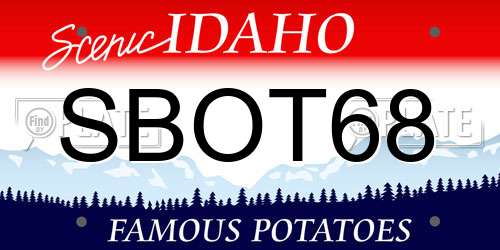 SBOT68 Idaho License Plate