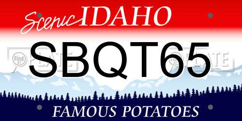 SBQT65 Idaho License Plate