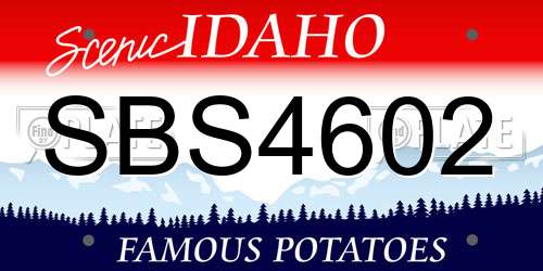 SBS4602 Idaho License Plate