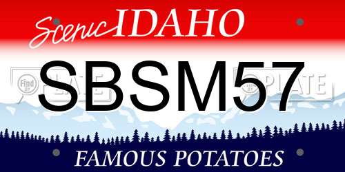 SBSM57 Idaho License Plate