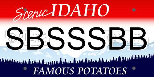 SBSSSBB Idaho License Plate