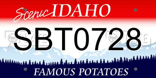 SBT0728 Idaho License Plate