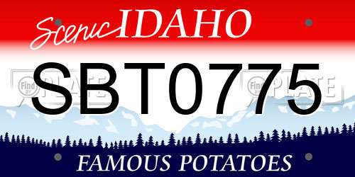 SBT0775 Idaho License Plate