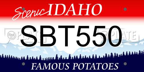 SBT550 Idaho License Plate