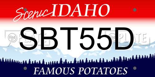 SBT55D Idaho License Plate
