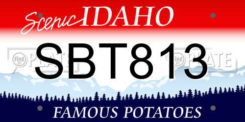 SBT813 Idaho License Plate