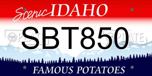SBT850 Idaho License Plate