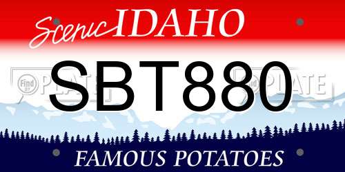 SBT880 Idaho License Plate