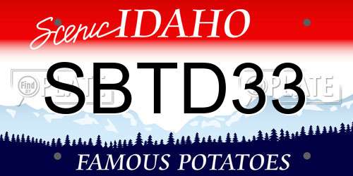 SBTD33 Idaho License Plate