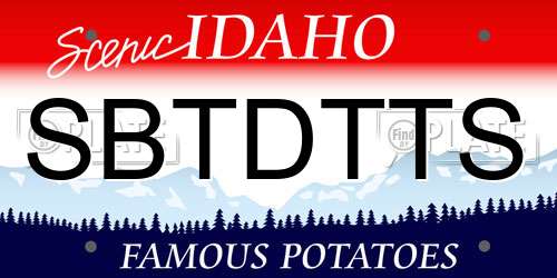 SBTDTTS Idaho License Plate