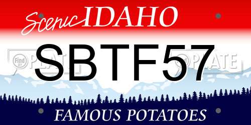 SBTF57 Idaho License Plate