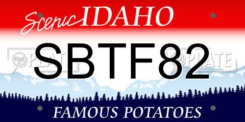 SBTF82 Idaho License Plate