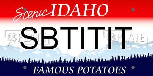 SBTITIT Idaho License Plate