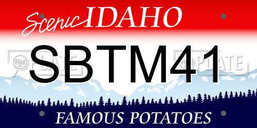 SBTM41 Idaho License Plate