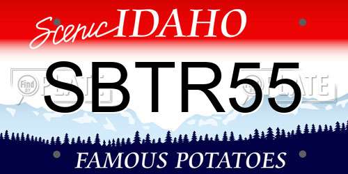 SBTR55 Idaho License Plate