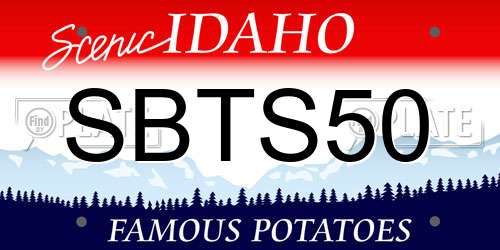 SBTS50 Idaho License Plate