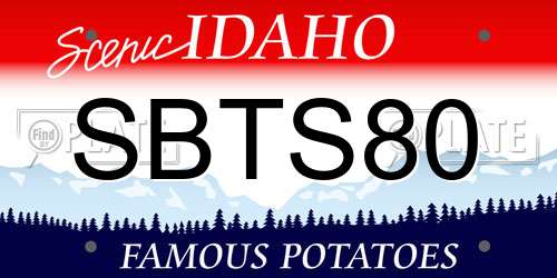 SBTS80 Idaho License Plate