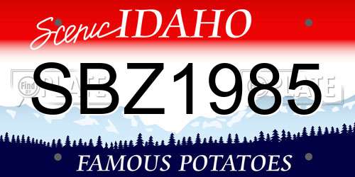 SBZ1985 Idaho License Plate