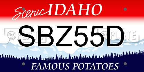 SBZ55D Idaho License Plate