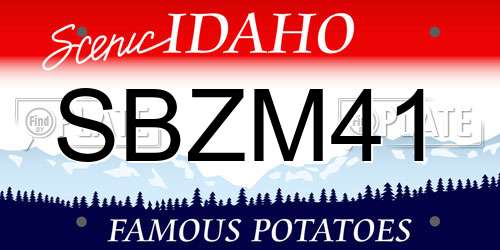SBZM41 Idaho License Plate