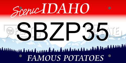 SBZP35 Idaho License Plate