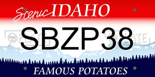 SBZP38 Idaho License Plate