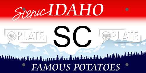 SC Idaho License Plate