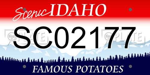 SC02177 Idaho License Plate