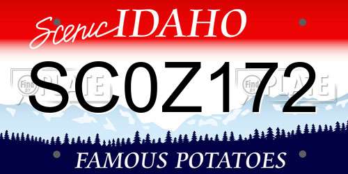 SC0Z172 Idaho License Plate