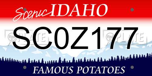 SC0Z177 Idaho License Plate