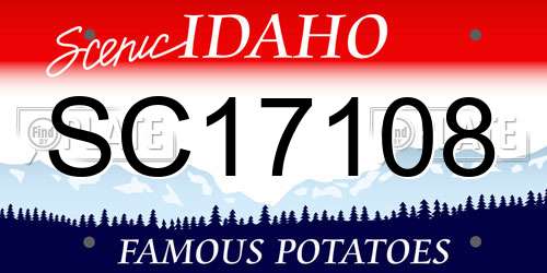 SC17108 Idaho License Plate