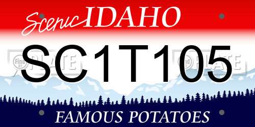 SC1T105 Idaho License Plate