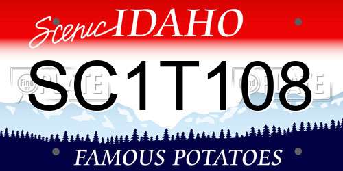 SC1T108 Idaho License Plate