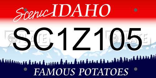 SC1Z105 Idaho License Plate