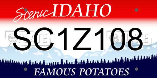 SC1Z108 Idaho License Plate