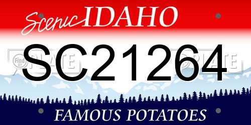 SC21264 Idaho License Plate