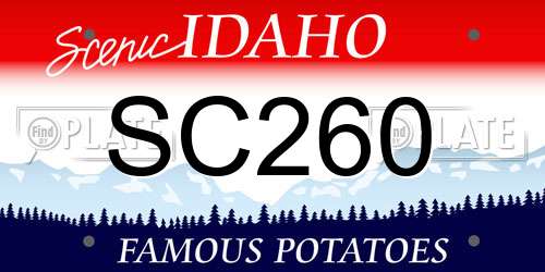 SC260 Idaho License Plate