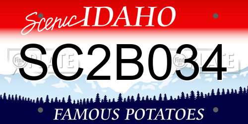 SC2B034 Idaho License Plate