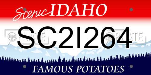 SC2I264 Idaho License Plate